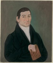 Portrait of a Man Holding a Book, c. 1823. Creator: Micah Williams.