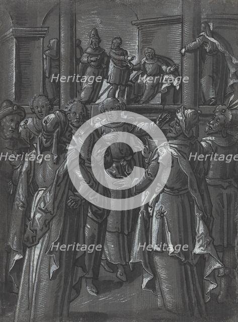 The High Priest before Pilate [verso], c. 1600. Creator: Unknown.