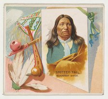 Spotted Tail, Blackfeet Sioux, from the American Indian Chiefs series (N36) for Allen & Gi..., 1888. Creator: Allen & Ginter.
