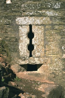 Gun loop at Berry Pomeroy Castle, Devon, 1995. Artist: J Bailey