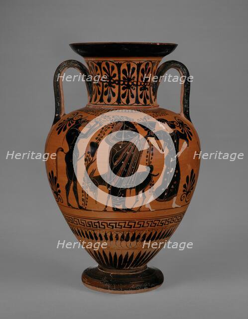 Black-Figure Neck Amphora, about 510 BC. Creator: Unknown.