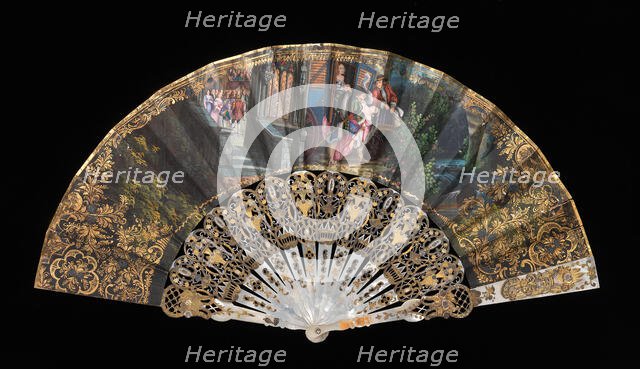 Fan, European, 1860-69. Creator: Unknown.