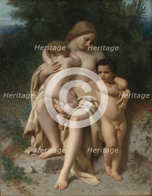 The first quarrel (Cain and Abel), 1861. Artist: Bouguereau, William-Adolphe (1825-1905)