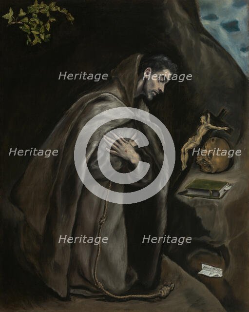 Saint Francis Kneeling in Meditation, 1595/1600. Creator: El Greco.