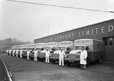 Bedford delivery lorries at the Danish Bacon Co, Kilnhurst, South Yorkshire, 1957.  Artist: Michael Walters