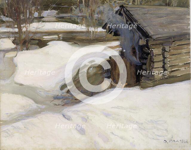 Smoke sauna, 1911. Creator: Oskari Paatela.