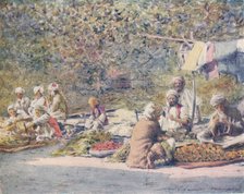 'A Vegetable Market, Peshawur', 1905. Artist: Mortimer Luddington Menpes.