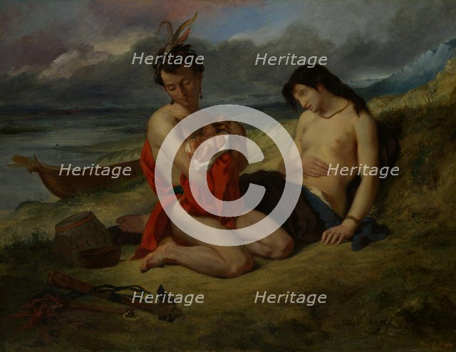 The Natchez, 1823-24 and 1835. Creator: Eugene Delacroix.