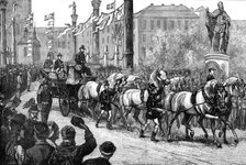 Entry of the newly married Crown Prince and Princess of Sweden at Stockholm, 1881. Creator: Unknown.