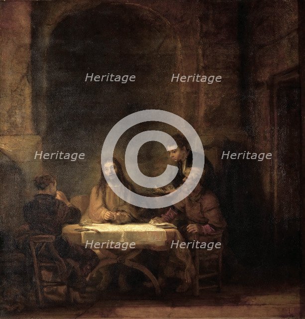 The Supper at Emmaus. Artist: Rembrandt van Rhijn (1606-1669)