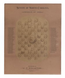 Photographic print of the Senate of North Carolina, Session of 1889, 1889. Creator: Cyrus Paisley Wharton.