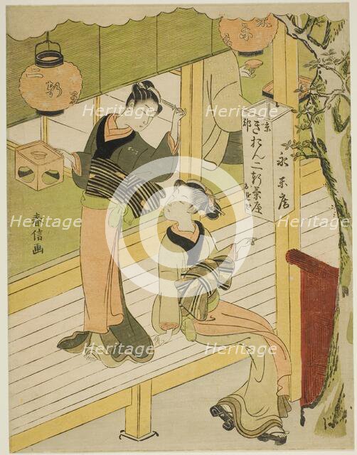 The Eiraku-an teahouse in Kyoto, c. 1768/69. Creator: Suzuki Harunobu.