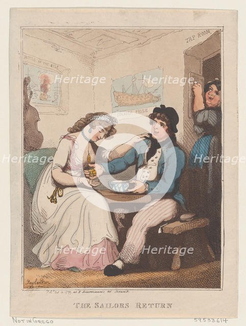 The Sailor's Return, October 10, 1799., October 10, 1799. Creator: Thomas Rowlandson.