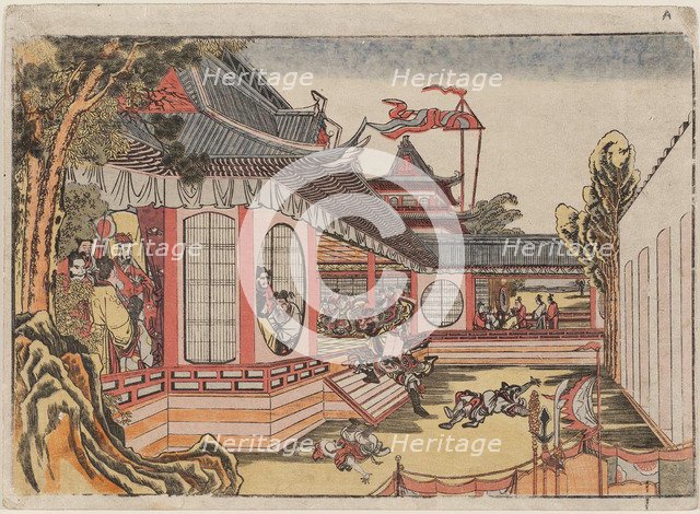 Fan Kuai and the Banquet at Hongmen (Hankai Komon no kai no zu). Artist: Hokusai, Katsushika (1760-1849)