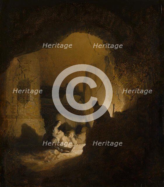 Travellers Resting (The Rest on the Flight into Egypt?), c1629-30. Creator: Rembrandt Harmensz van Rijn.