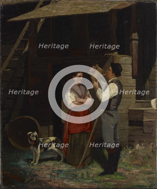 Drink break, 1877. Creator: Sigfrid August Keinanen.