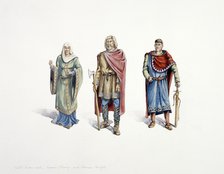 Saxons and Normans, c11th century, (c1990-2010). Artist: Peter Dunn.