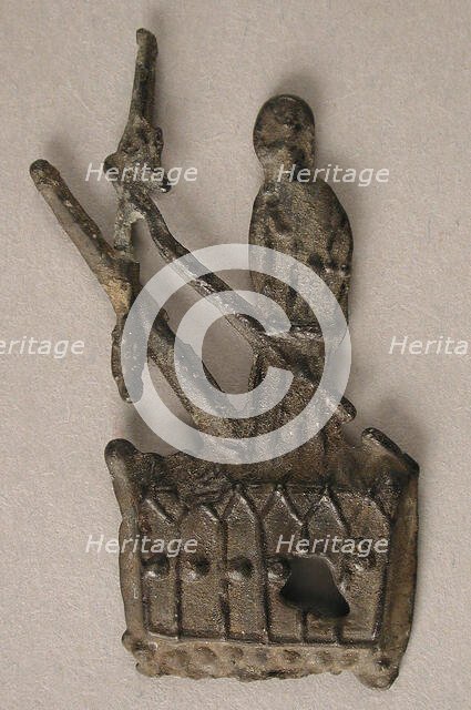 Badge with Figure, British, 14th-15th century. Creator: Unknown.