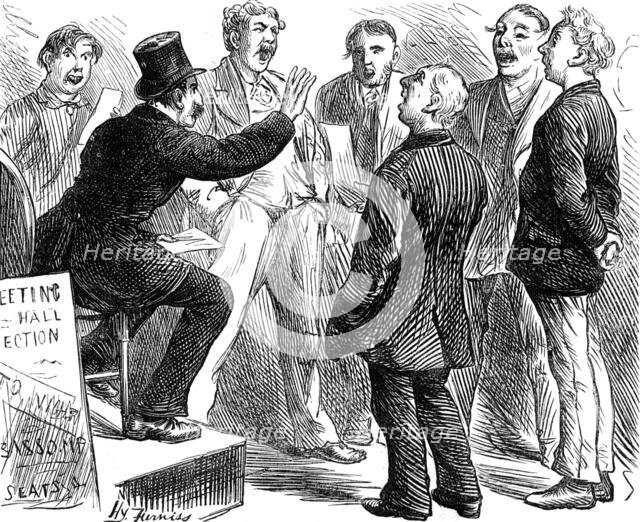 Election Sketches: jingoes rehearsing "Rule, Britannia", 1880. Creator: Unknown.