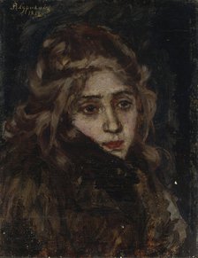 Princess Maria Alexandrovna Menshikova. Study for Menshikov in Berezov, 1882. Artist: Surikov, Vasili Ivanovich (1848-1916)