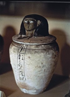 Egyptian canopic vase.