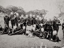 Royal NSW Regiment of Artillery band members, Middle Head, c1880s. Creator: Murphy.