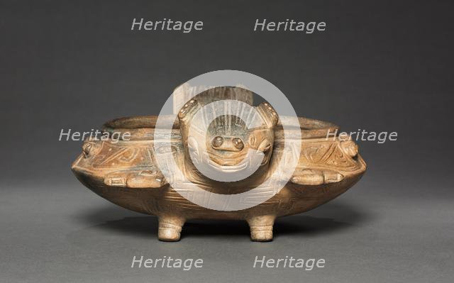 Double-Bat Bowl, c. 900-1550. Creator: Unknown.