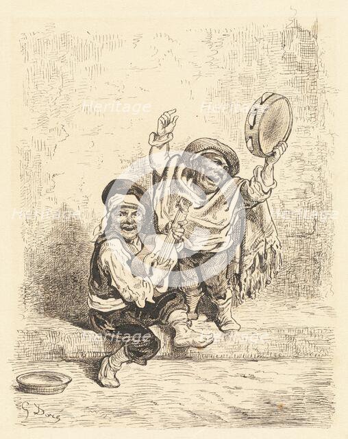 Dwarf Musicians of Granada, 1861/1862. Creator: Gustave Doré.