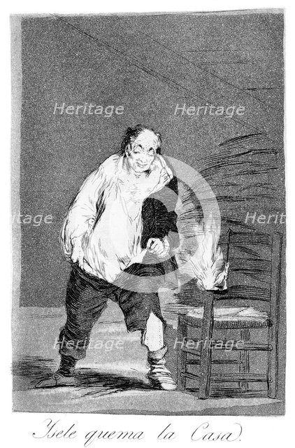 'And his house is on fire', 1799. Artist: Francisco Goya