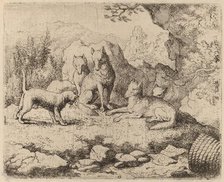The Cat Sent as Messenger, probably c. 1645/1656. Creator: Allart van Everdingen.