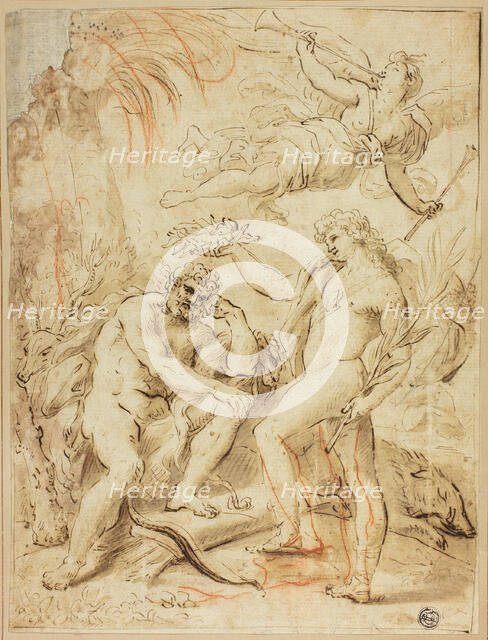 Crowning of Hercules, n.d. Creator: Paolo de' Matteis.