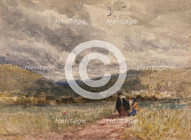 Stokesay Castle, 1852. Creator: David Cox the Elder.