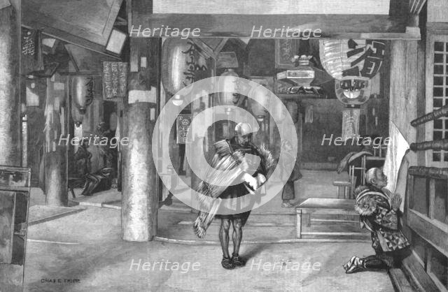 ''Pilgrims Praying in a Temple, Japan', 1891. Creator: Charles Edwin Fripp.