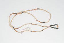 Necklace Strung with Shell and Ceramic Beads, c. 10th/16th century. Creator: Unknown.