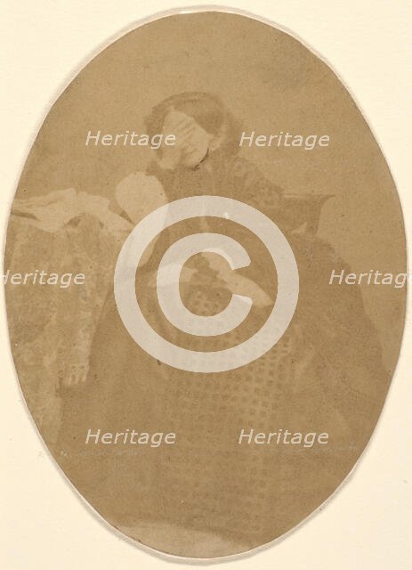 [La Comtesse at Table with Hand to Face], 1860s. Creator: Pierre-Louis Pierson.