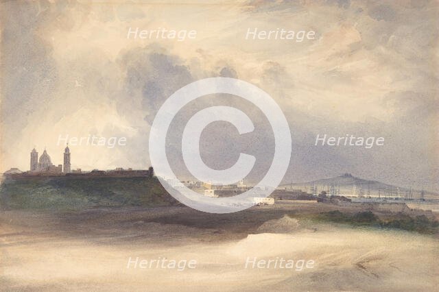 Approach to Montevideo, Uruguay, 1832. Creator: Conrad Martens.