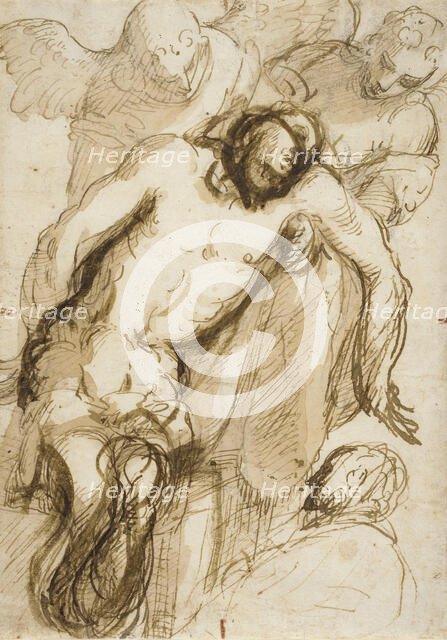 The Dead Christ Supported by Two Angels, Unknown date. Creator: Jacopo Palma.