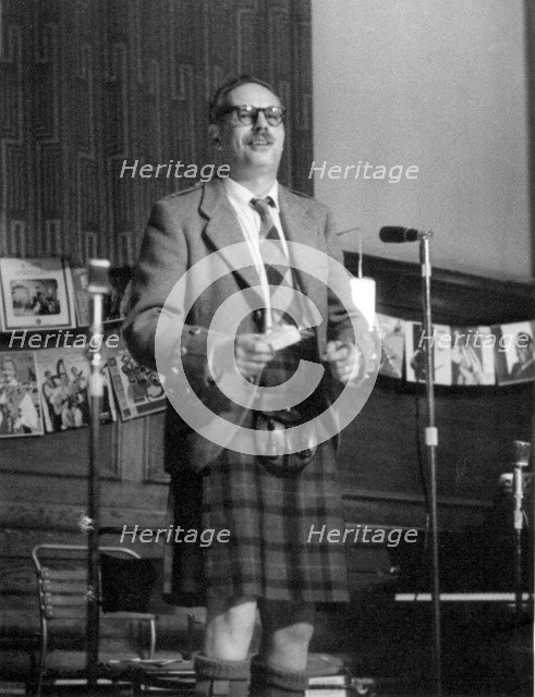 Hamish Henderson, Cecil Sharp House, London, late 1950s-early 1960s. Artist: Eddis Thomas