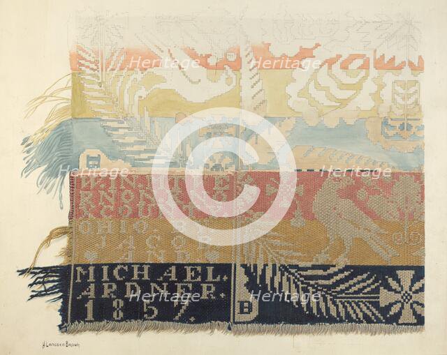 Jacquard coverlet. Creator: H. Langden Brown.