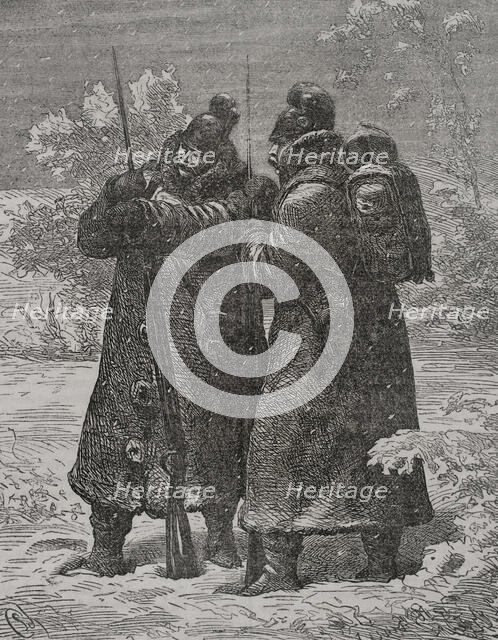 Franco-Prussian War (1870-1871): German outposts, 1871.  Creator: Unknown.