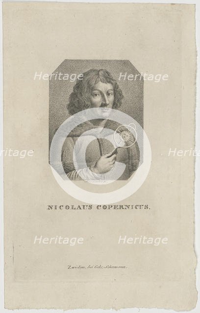 Portrait of Nicolaus Copernicus (1473-1543) , ca 1820. Creator: Rosmäsler, Johann Friedrich (c. 1775-1858).