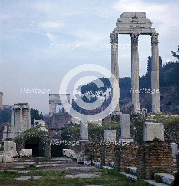 The Roman forum in the evening, 5th century BC. Artist: Unknown