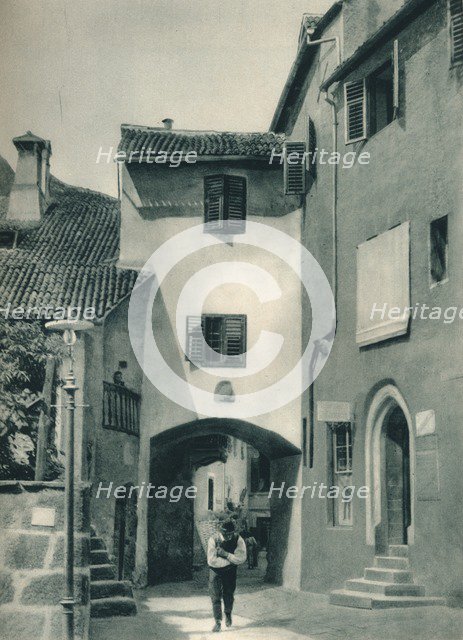 A quiet street, Merano, South Tyrol, Italy, 1927. Artist: Eugen Poppel.