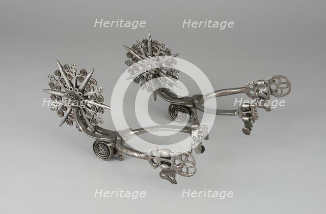 Pair of Rowel Spurs, México, 18th/19th century. Creator: Unknown.