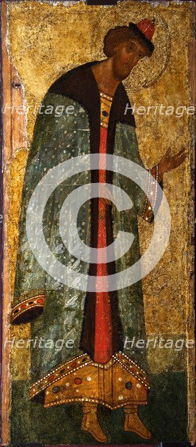 Saint Prince Boris, 15th century.  Creator: Russian icon.