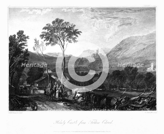 'Hornby Castle from Tatham Church', c1822. Creator: William Radclyffe.
