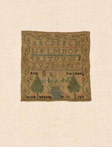Sampler, United States, 1811. Creator: Ann S. Sweitzers.