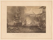 'The Bombardment of Algiers by Lord Exmouth in 1816', (1878).  Artist: Thomas Brown.