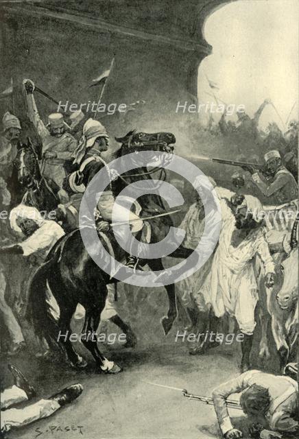 'Roberts Has His Charger Shot Through The Head at Bulandshair', (1901).  Creator: Sidney E Paget.