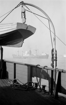 View of a passing ship, Gravesend Reach, Kent, c1945-c1965. Artist: SW Rawlings.